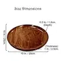 SAHARANPUR HANDICRAFTS Handicrafts Beautiful Table Decor Round Shape Artistic Wooden Plate for Home and Kitchen 10x10 Inch Sheesham Wood Brown (Set of 1), 3 image