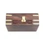 SAHARANPUR HANDICRAFTS Handmade Wooden Carved Jewellery Storage Gift Box (Brown 6x4 Inch) (Carving Bail), 6 image