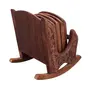 SAHARANPUR HANDICRAFTS Wooden Antique Beautifull Miniature Rocking Chair Design Tea Coffee Coaster Set Cocktail//Drink//Home//Table//Room Decor SHOWPIECE//Decorative Item//Living Room/SHOWPIECE//Office/, 2 image