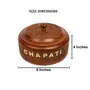 SAHARANPUR HANDICRAFTS Wooden Stainless Steel Bread CHAPATI Casserole with Engraved Design Finish Kitchen Home Dcor Ideal for Gift on Diwali and Christmas (Dimension : 9 Inch X 9 Inch X 4 inch), 4 image