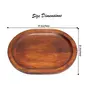 SAHARANPUR HANDICRAFTS Trendy Luxury Craft Premium Acacia Wood Serving Tray | Handmade Serving Platter for Food and Drinks - Size (39.5 x 23 x 2.Crafted by Artisans (1) (Brown 1 Pc), 3 image