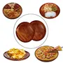 SAHARANPUR HANDICRAFTS Handicrafts Beautiful Table Decor Round Shape Wooden Plate for Home and Kitchen (Set of 2pc), 8 image