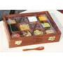 SAHARANPUR HANDICRAFTS Wood Spice Box/Container - 1 Piece Brown, 7 image