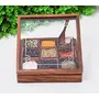 SAHARANPUR HANDICRAFTS Sheesham Wooden Kitchen Spice Box Multipurpose Uses Dry Fruits Storage for Dining Table with Spoon (20.5 X 20.5 X 6 cm), 4 image