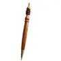 SAHARANPUR HANDICRAFTS Hand Carved Handmade Fancy Vintage Wooden Ball Pen (Pack of 6, 3 image