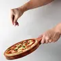 SAHARANPUR HANDICRAFTS Wooden Pizza Plate/Pan with Handle Pizza Serving Platter/Tray for Kitchen & Restaurant Suitable for All Kitchen/10inch 1 Piece, 3 image