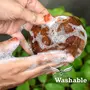 SAHARANPUR HANDICRAFTS Sheesham Wood Washable Serving Bowl Set of 4 with 4 Spoons Decorative Food-Safe Serving for Salad Soup Fruit, 8 image