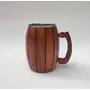 SAHARANPUR HANDICRAFTS Friendly Stainless Steel Sheesham Wooden Mug (250 ml Brown, 2 image