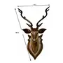 SAHARANPUR HANDICRAFTS deer head wall mounted| wooden deer showpiece product for wall decoration| Show Piece wall decor for living room, 4 image