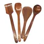 SAHARANPUR HANDICRAFTS Wooden Sarving Cooking Spoon Set of 4, 2 image