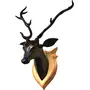 SAHARANPUR HANDICRAFTS -Home Decor Item Deer Head50 cm high (After Fitting) Wooden Handicraft showpieces Product for Wall Decoration. (Black (70 Cm)), 2 image