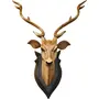 SAHARANPUR HANDICRAFTS-Home Decor Item Deer Head50 cm high with Horn Wooden Handicraft showpieces Product for Wall Decoration. Make Your Home and Office Attractive and Different., 2 image