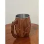 SAHARANPUR HANDICRAFTS Wooden Stainless Steels Wood Beer Wood Stainless Steel Coffee Mug (300 ml), 2 image