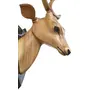 SAHARANPUR HANDICRAFTS-Home Decor Item Deer Head50 cm high with Horn Wooden Handicraft showpieces Product for Wall Decoration. Make Your Home and Office Attractive and Different., 4 image