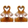 SAHARANPUR HANDICRAFTS - Home Decor Wooden Handicraft Bird Key Holder (18 cm x 13 cm x 1.5 cm Brown)- 5 Hooks, 3 image