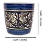 JAIPUR BLUE POTTERY Handmade Ceramic Planter Bowl Pot in Handmade Blue Ceramic Pottery Planter Bowl Plant Container Purple, 4 image