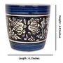 JAIPUR BLUE POTTERY gamla for Plants | Ceramic pots for Plants | Flower pots for Home Decoration | planters for Living Room | Blue Pottery Ceramic Flower pots Set of 2, 3 image
