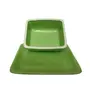 JAIPUR BLUE POTTERY Butter Box Dish with Lid Blue Pottery for Dinning and Kitchen Suitable for 500 Grams Ceramic Butter Dish Serving Set Light Green, 4 image