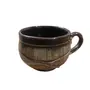 JAIPUR BLUE POTTERY Ceramic Tea Set Kettle (Tea Pot) with 6 Cups Set Each Cup 150 ML Brown | Handmade | Microwave Safe, 5 image