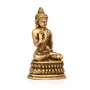 BUDDHA TIBETAN RELIGIOUS GOODS Brass Buddha Statue With Sacred Kalash 4.5'' x 3'' Golden, 4 image