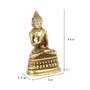 BUDDHA TIBETAN RELIGIOUS GOODS Brass Buddha Statue With Sacred Kalash 4.5'' x 3'' Golden, 2 image