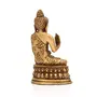 BUDDHA TIBETAN RELIGIOUS GOODS Brass Buddha Statue With Sacred Kalash 4.5'' x 3'' Golden, 5 image