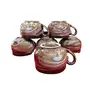 JAIPUR BLUE POTTERY Tea Set of 6 Cup with Kettle Set | Tea Pot Ceramic | Handmade Gifts Set of Tea Pot Kettle and 6 Cups of Each 150 ML | Microwave Safe, 5 image