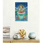 THANGKA PAINTING Thangka Canvas Painting | Lord Avalokiteshvara in Heaven | Buddhism Art| Traditional Art Painting for Home dcor|Size - 13X9 Inches.h284, 5 image