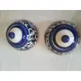 JAIPUR BLUE POTTERY Ceramic Handmade Dahi Jars (Purple), 5 image