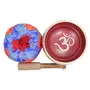 TIBETAN RITUAL CURTAIN Tibetan Relaxing Om Singing Bowl/Cushion/Mallet (Red), 2 image