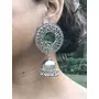 TIBETAN JEWELLERY Mirror Jhumka Earring with Ghunghroo Traditional Oxidised Metal Earrings for Women Afghan Earrings Big Earrings Brass Jewelry for Women Earrings for Ladies Tribal Earring Diwali Jewellery, 2 image