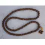 TIBETAN RITUAL CURTAIN Natural Rudraksha Mala/Rosary 108 Beads/Free Pouch (Rudraksha), 6 image