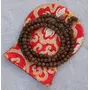 TIBETAN RITUAL CURTAIN Natural Rudraksha Mala/Rosary 108 Beads/Free Pouch (Rudraksha), 3 image