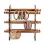 WOOD CRAFTS OF RAJASTHAN Wooden Bangle Stand Bangle Organizer with 6 Rod Bangle Holder - Gift Items Size - LxBxH - 13x5x12 Inches, 5 image