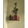 WOOD CRAFTS OF RAJASTHAN Iron Wall Mounted Hanging Plant Stand Flower Pot Stand for Home Living Drawing Room Indoor Outdoor Balcony Terrace Wall Hanging Planter Stand Set of 1 Black, 4 image
