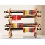 WOOD CRAFTS OF RAJASTHAN Wooden Folding Bangle Stand Holder Organizer For Women 4 Rood Size 10x5x3 inch, 2 image