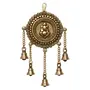 JAIPUR STONE WORK Lord Ganesha Decorative Brass Wall Hanging with 5 Bells Gold One Size (BGG519), 3 image
