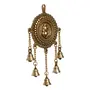 JAIPUR STONE WORK Lord Ganesha Decorative Brass Wall Hanging with 5 Bells Gold One Size (BGG519), 5 image