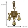 JAIPUR STONE WORK Lord Ganesha Bells Brass Showpiece (9 cm x 3 cm x 15 Brown), 2 image