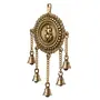JAIPUR STONE WORK Lord Ganesha Decorative Brass Wall Hanging with 5 Bells Gold One Size (BGG519), 6 image