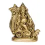 JAIPUR STONE WORK Sitting Lord Ganesha Brass Handcrafted Idol Gold One Size (BGG539), 3 image