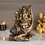 JAIPUR STONE WORK Lord Ganesha Sitting on a Hand Base Handcrafted Decorative Polyresin Figurine, 2 image
