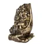 JAIPUR STONE WORK Lord Ganesha Sitting on a Hand Base Handcrafted Decorative Polyresin Figurine, 6 image