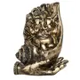 JAIPUR STONE WORK Lord Ganesha Sitting on a Hand Base Handcrafted Decorative Polyresin Figurine, 3 image