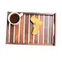 WOOD CRAFTS OF RAJASTHAN Wooden sheesham Wood Serving Trays for Dining Table (Brown-12x8x1.5 inch), 2 image