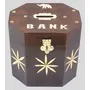 WOOD CRAFTS OF RAJASTHAN Handmade Wooden Piggy Bank Money Bank Coin Box Gift Items for Kids (Black), 2 image