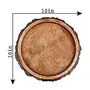 WOOD CRAFTS OF RAJASTHAN Beautiful Table Decor Round Shape Wooden Serving Tray/Platter for Home and Kitchen (BAKKEL Tray 10 inch), 6 image