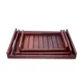 WOOD CRAFTS OF RAJASTHAN (Wooden Serving Trays Set of 3), 2 image