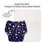 SuperBottoms BASIC Reusable Cloth Diaper with NEW Quick Dry UltraThin pads | 100% cloth Freesize (1 Diaper x 1 insert Pad), 4 image