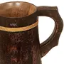 WOOD CRAFTS OF RAJASTHAN Wooden Beer Mug with Handle for Home Bar/Caf/Pubs/Party (with Melamine PU Waterproof Polish Brown 510 ml Set of 2 (Wooden Beer Mug with Handle Set of 2), 3 image
